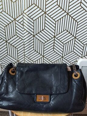 Chanel perforated shoulder bag
